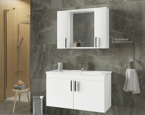 BANYO DOLABI DORUK 80 BEYAZ (ECCE)