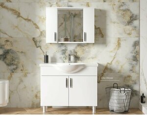 BANYO DOLABI EKO 85 BEYAZ (ECCE)