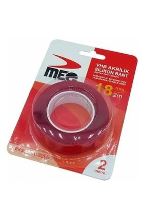 Silikonlu Çift Taraflı Montaj Bandı 18mm X 2mt