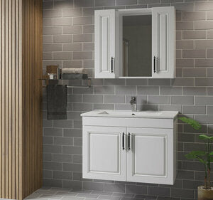 BANYO DOLABI ÇAĞLA 80 BEYAZ (ERS)