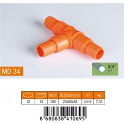 3/4-1" NORMAL TE HORTUM EKİ