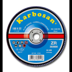 KARBOSAN FLAP DİSK ZR 40Kum 115x22 mm (KONİK) (10)