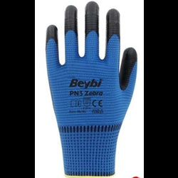 BEYBİ ELDİVEN POLY PN3 ZEBRA MAVİ-SİYAH NO:10