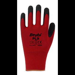 BEYBİ NİTRİL POLY ÖRME PL9 KIRMIZI/SİYAH OPP NO:9