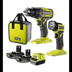 RYOBİ RPD18-2C20ST 18V AKÜ DARBL.MATKAP+FENER SET