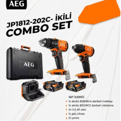 AEG JP1812-202 C 18V 2 Lİ PROFESYONEL SET