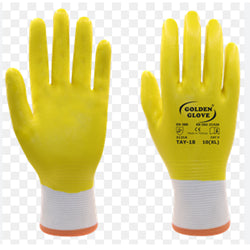GOLDEN GLOVE BEYAZ SARI NİTRİL ELDİVEN